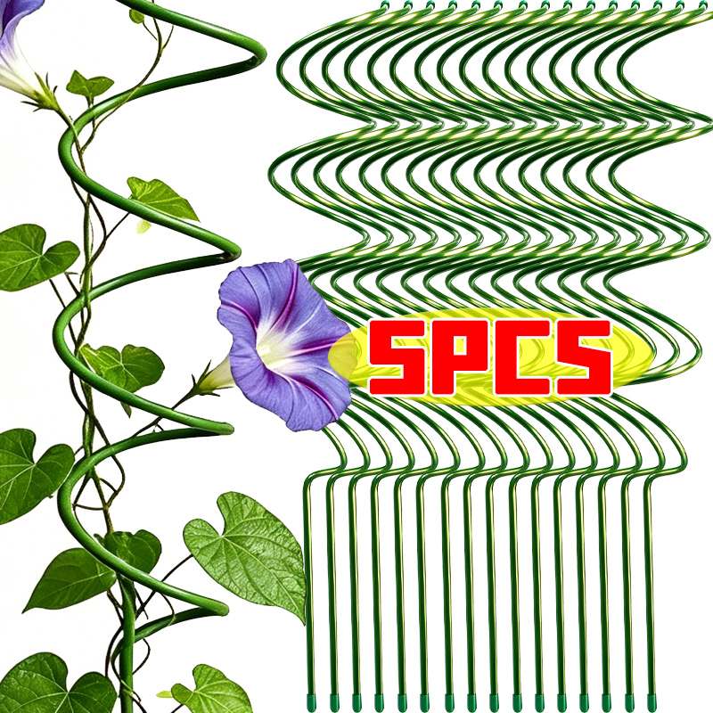 Plant Support Stake - 1/5Pcs Spiral Plant Support Rods Garden