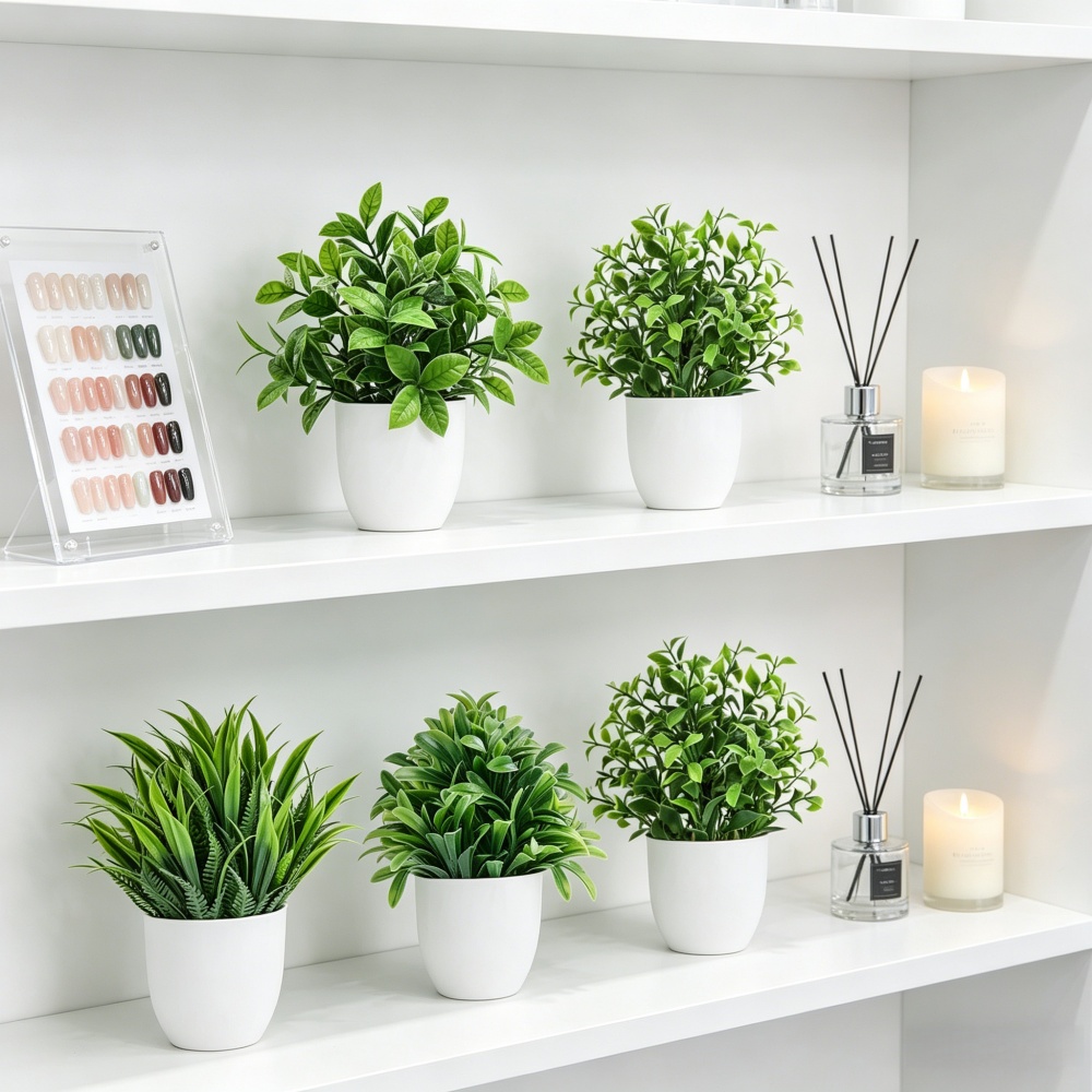 4pcs/set Mini Artificial Plant - Monstera 评论和价格